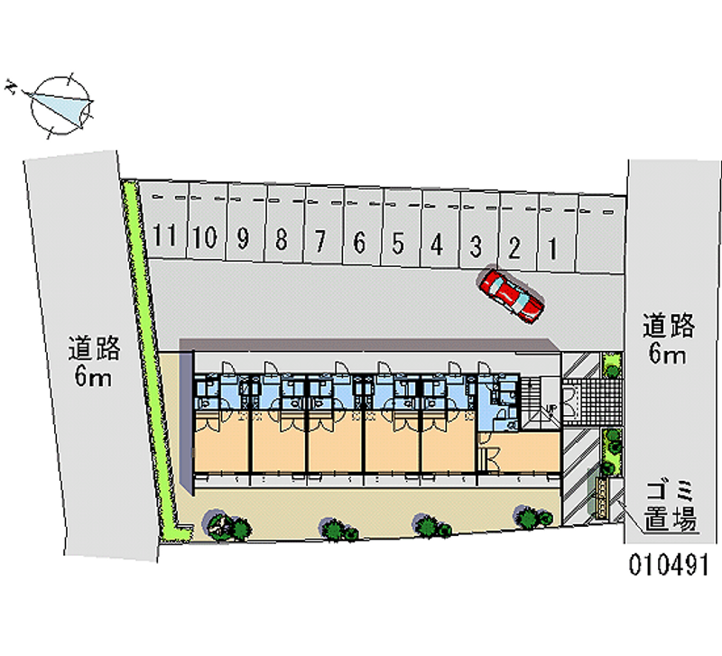 レオパレスムーンライト 月極駐車場