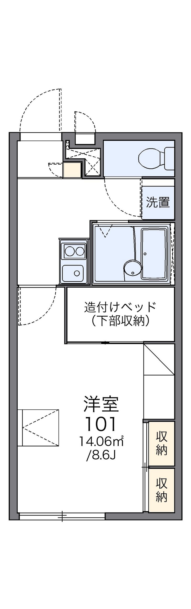 レオパレスエクセル　ケンⅡ 間取図
