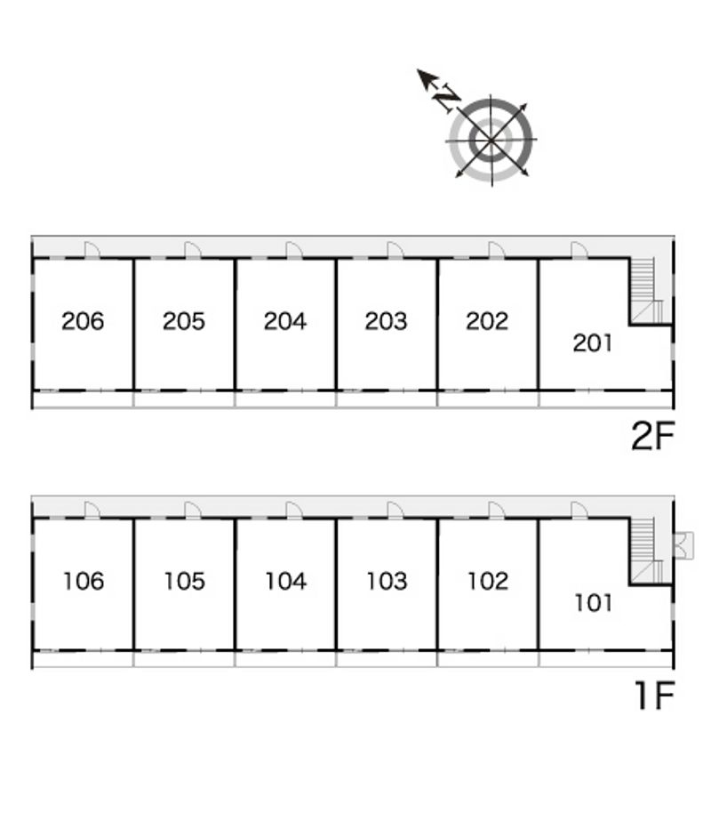 レオパレスエムフィールドⅠ 間取り配置図