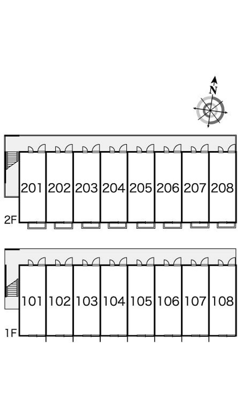 レオパレスクレストヒルズ向原 間取配置図