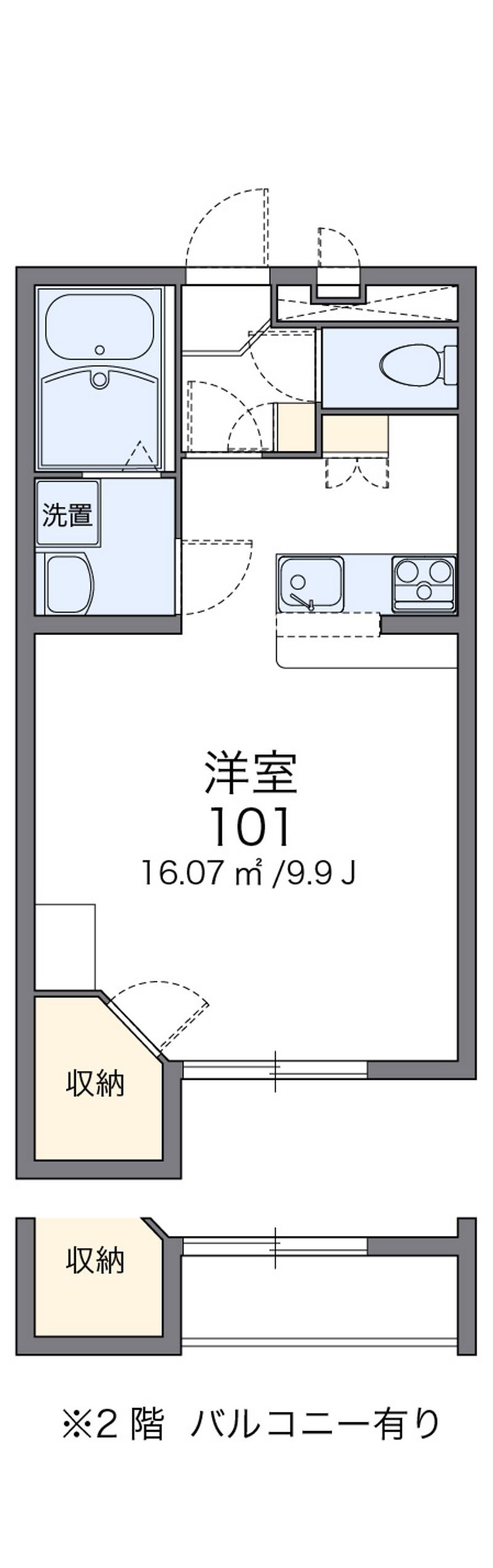 レオパレスアメニティアネックス 間取図