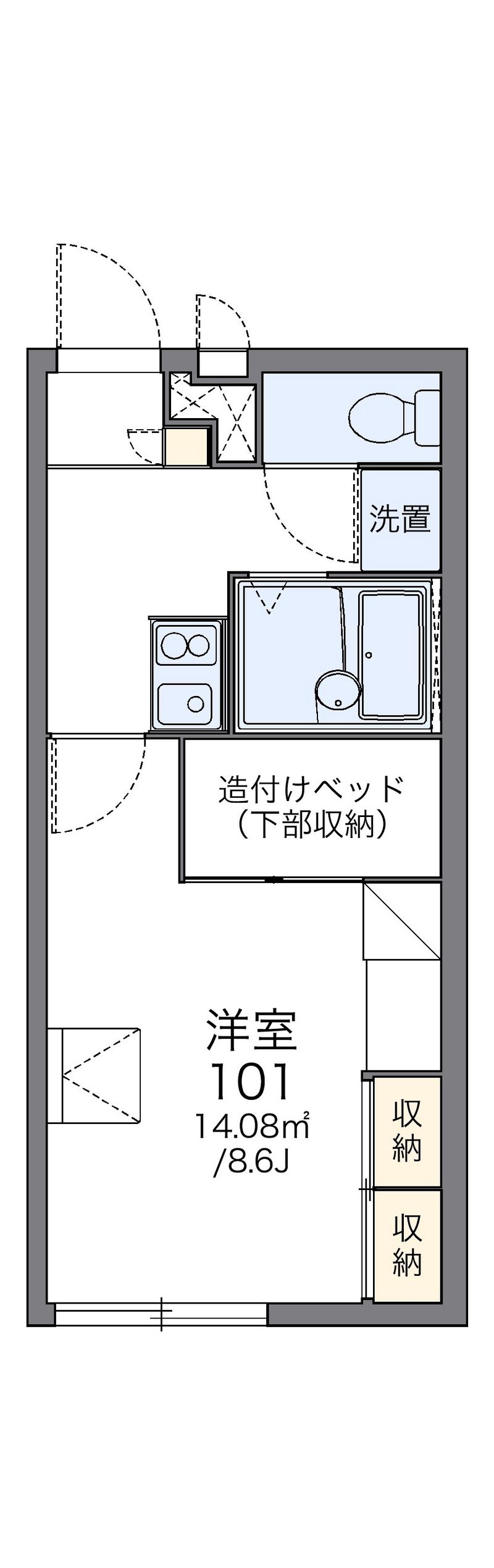 レオパレスナイアガラ 間取図