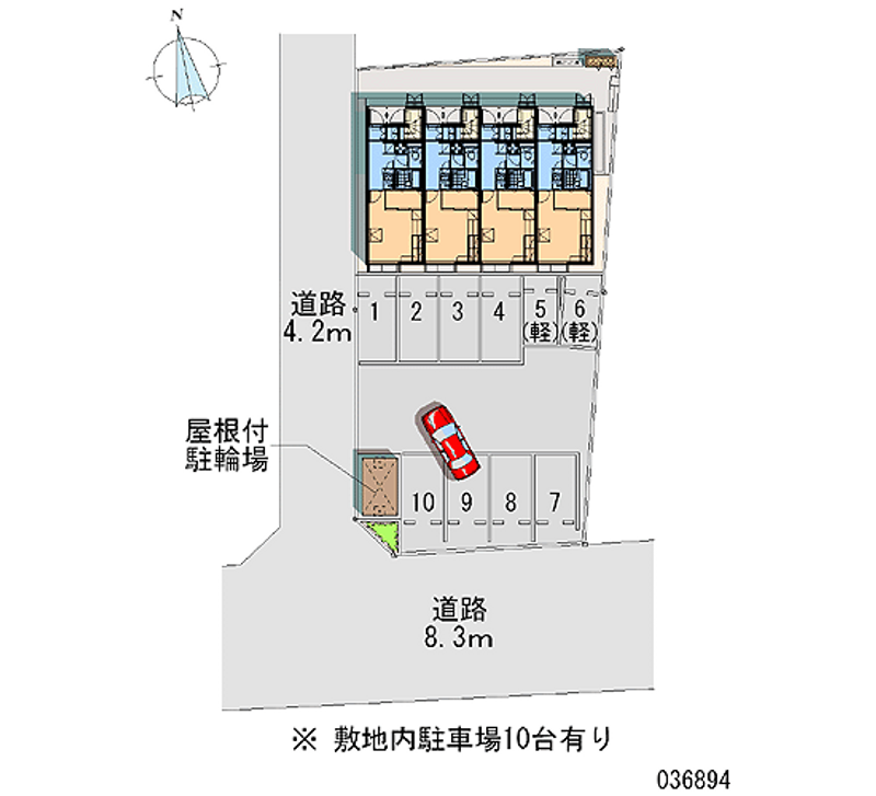 レオパレスシャルマン八田 月極駐車場