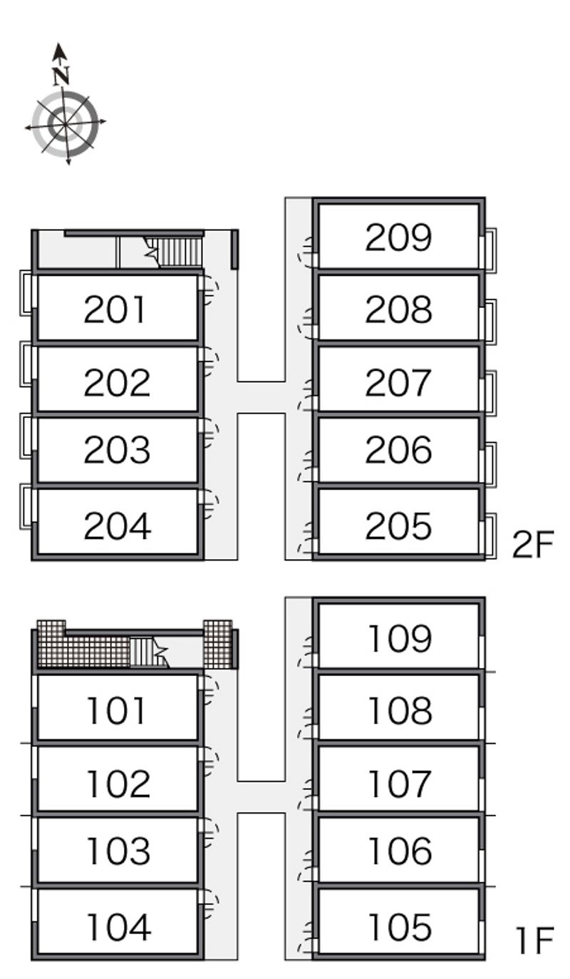 レオパレス中川２１５ 間取配置図