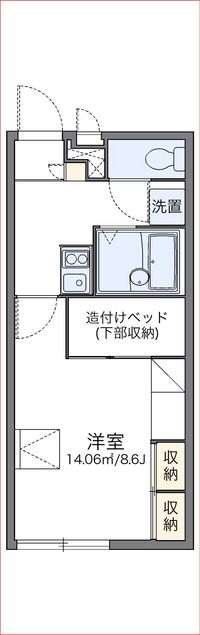 レオパレスおおがわら 間取り図