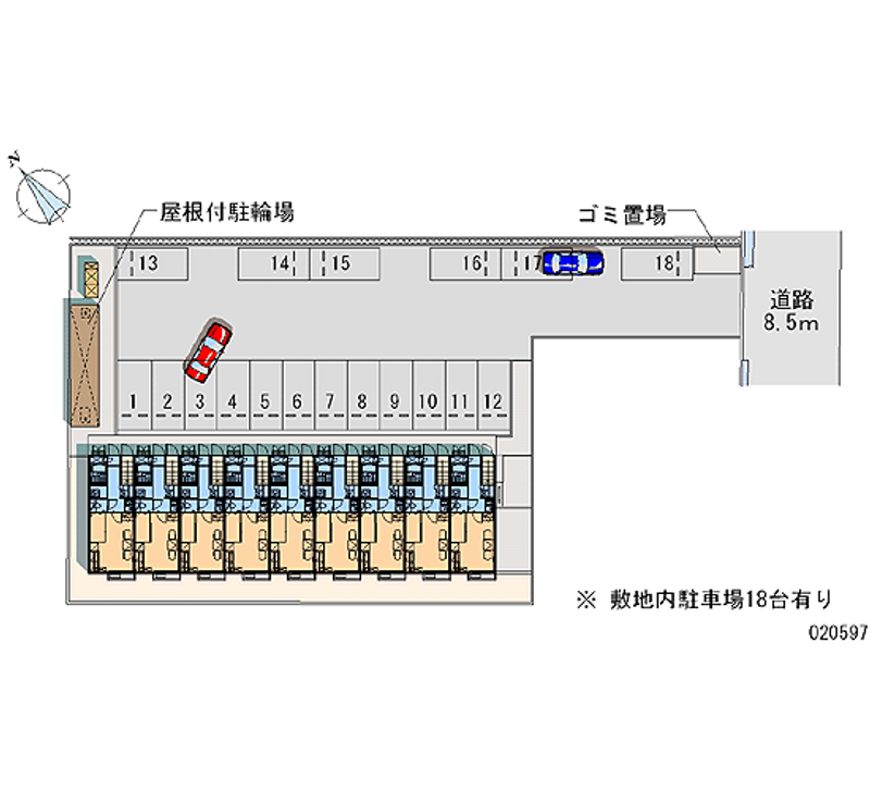 レオパレス花水樹ＳＵＥ 月極駐車場