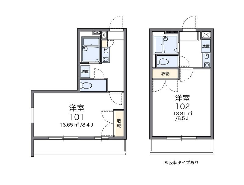 レオパレスフレーズ壱番館 間取図