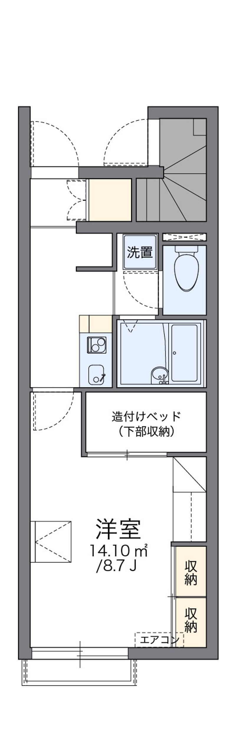 レオパレスウィステリアα 間取図