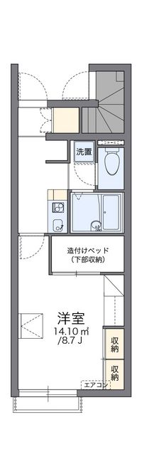 レオパレスウィステリアα 間取り図