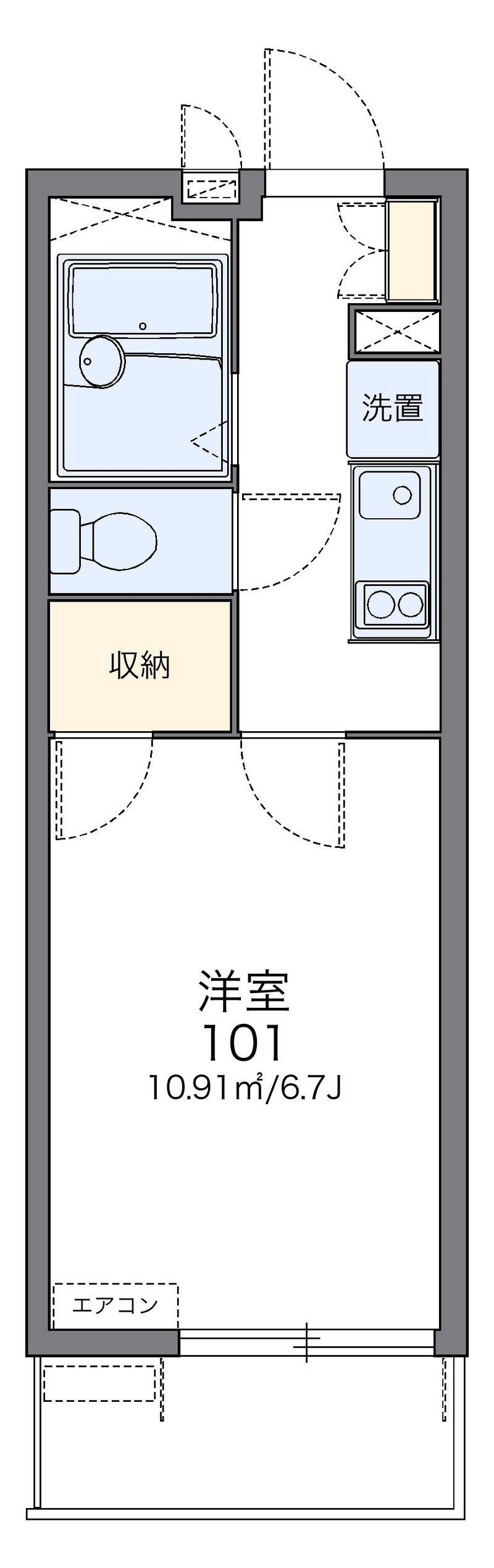 レオパレスひかり 間取図