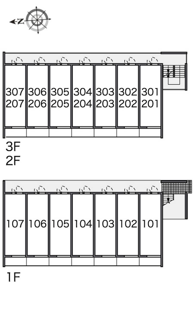 レオパレス本宮インター 間取り配置図