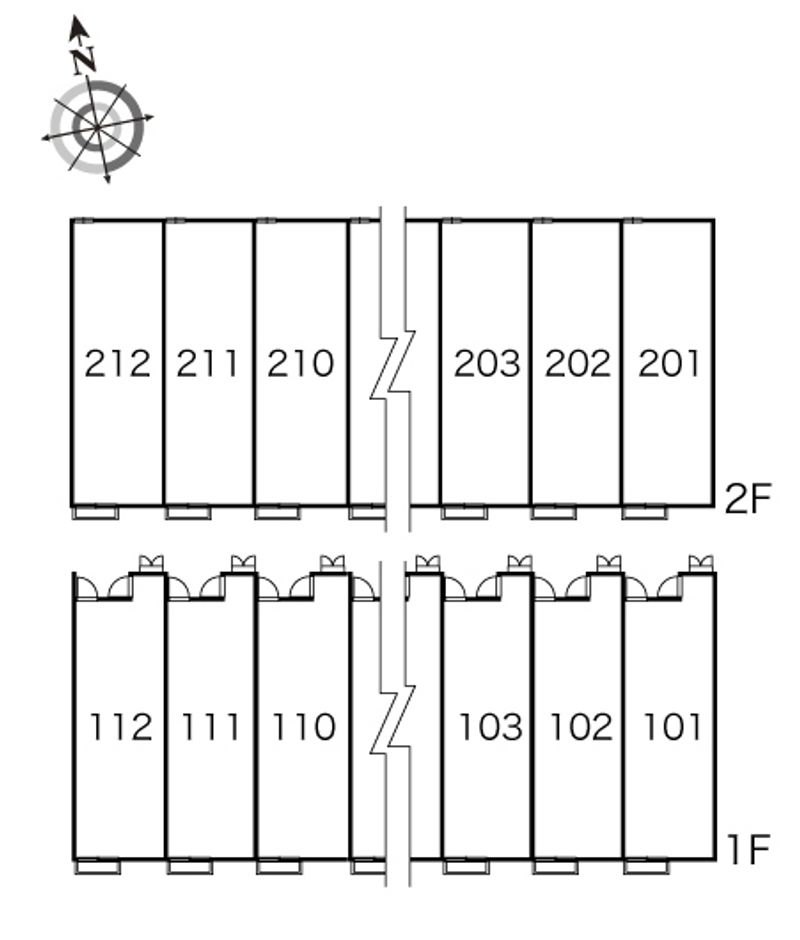 レオパレスシャールポンド　Ｂ 間取配置図