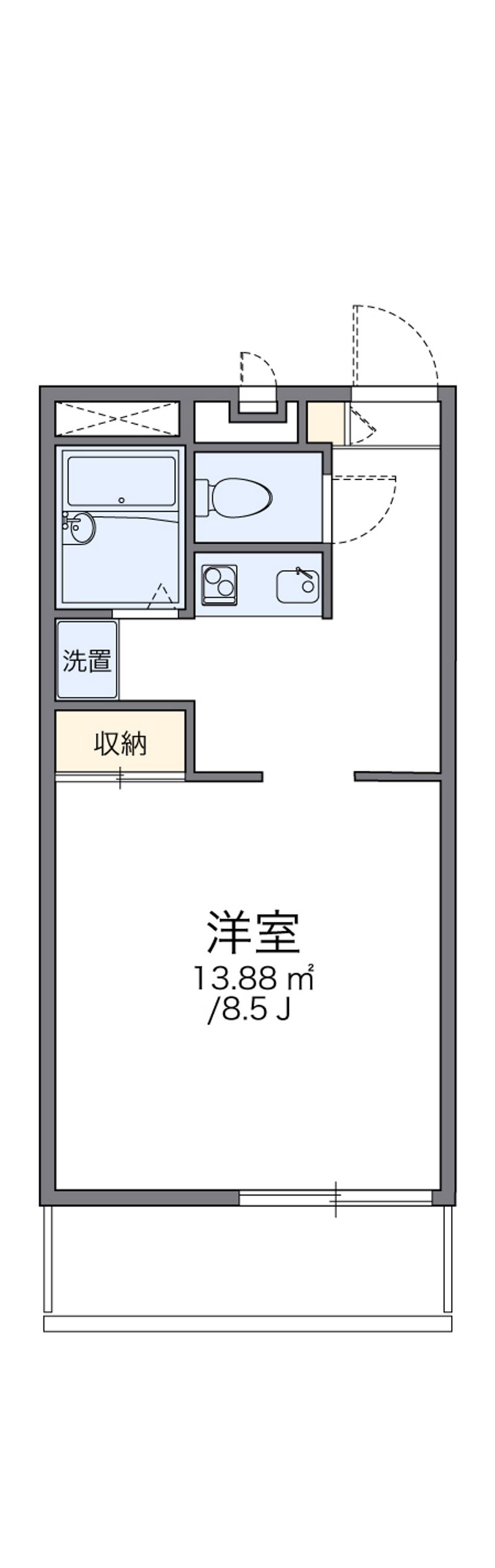 レオパレスＧｒｅｅｎＣｏｕｒｔ 間取図