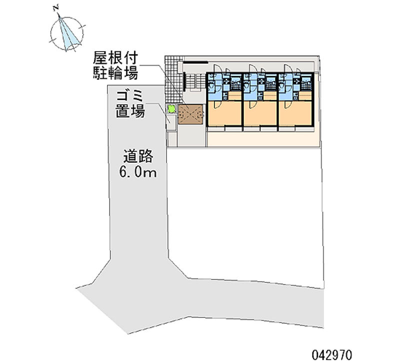 leopalace Crest Senjyu Sơ đồ khu đất