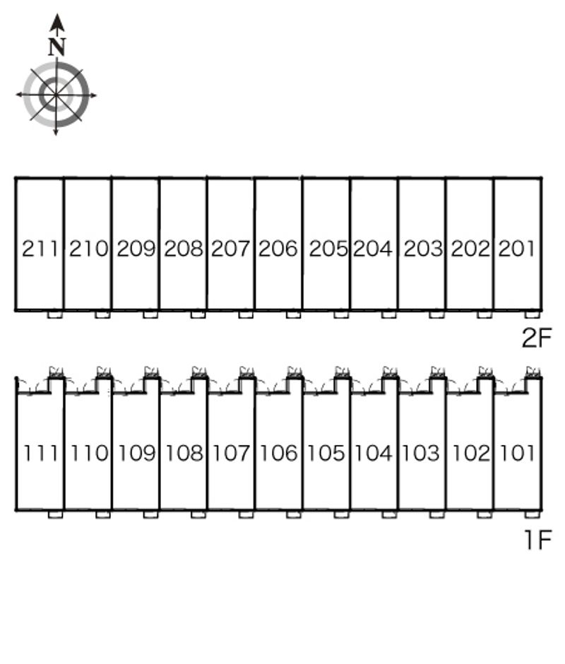 レオパレスがっぽ 間取配置図