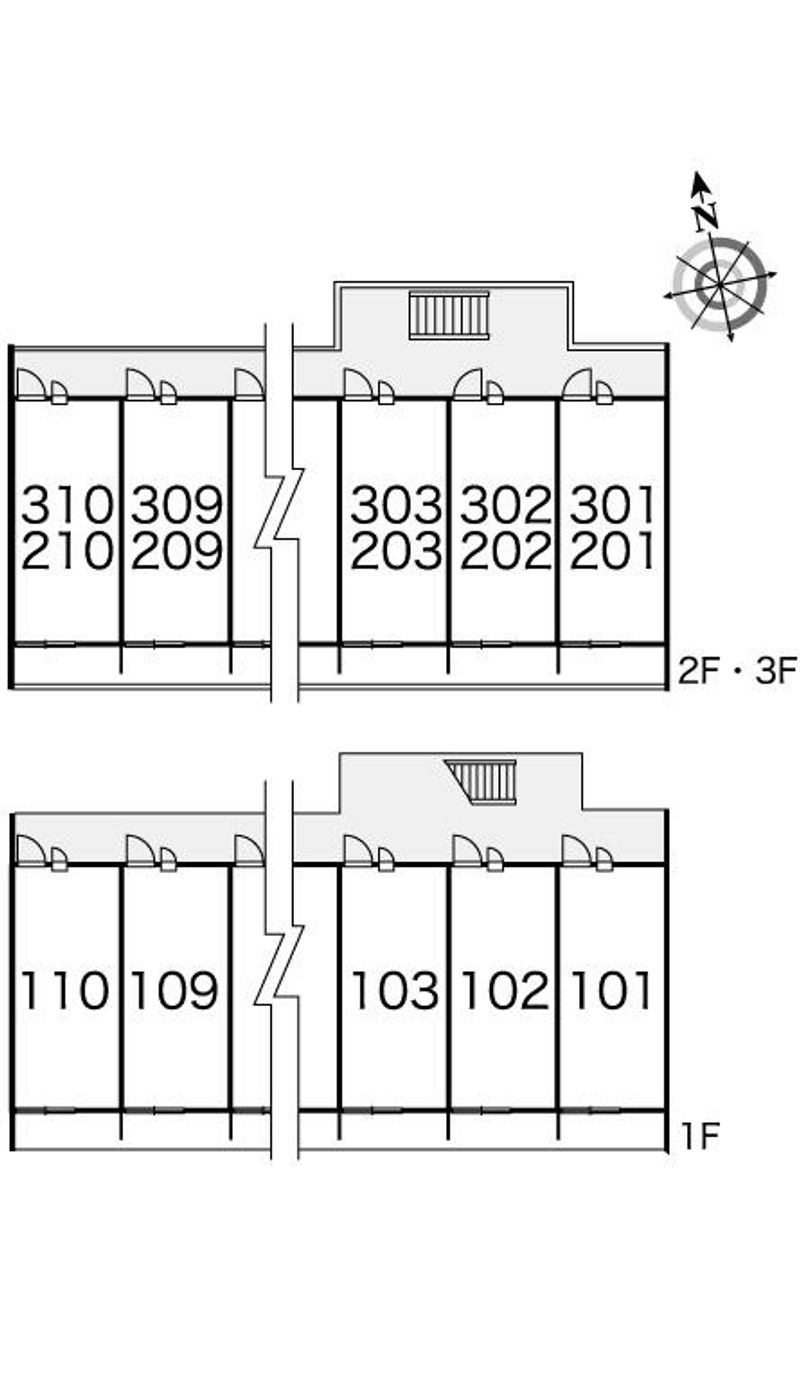 レオパレス五日町 間取配置図