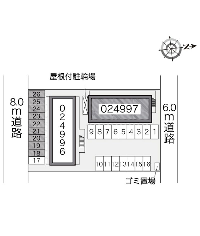 レオパレスＬＯＴＵＳ　Ｂ 配置図