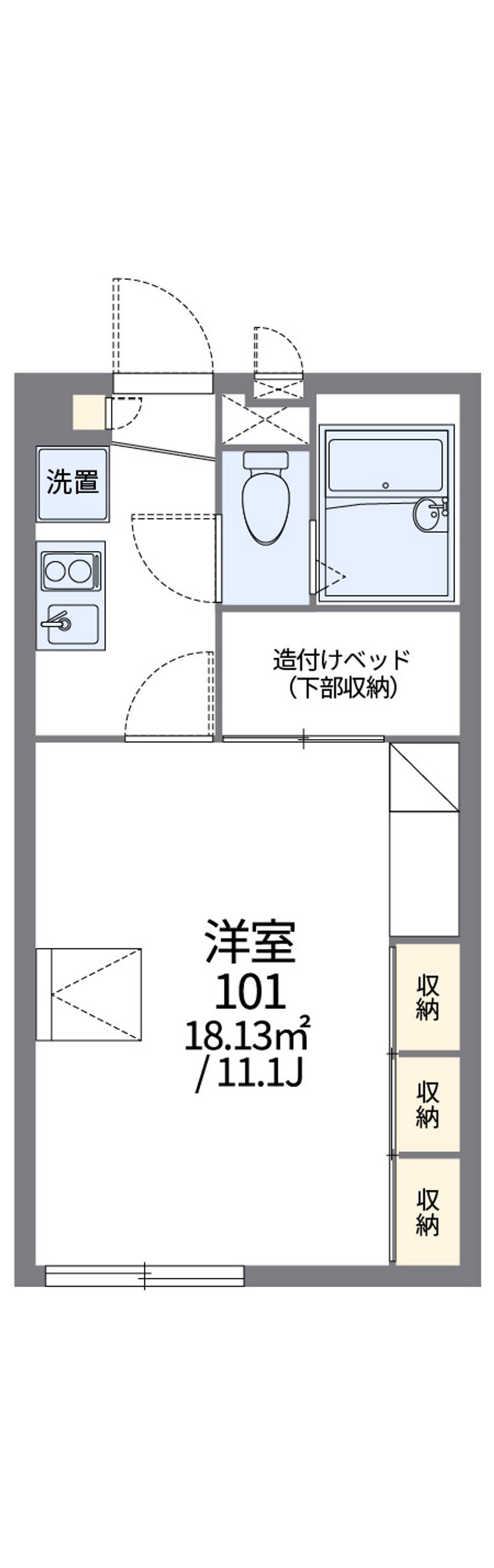 レオパレスパムグラネット 間取図