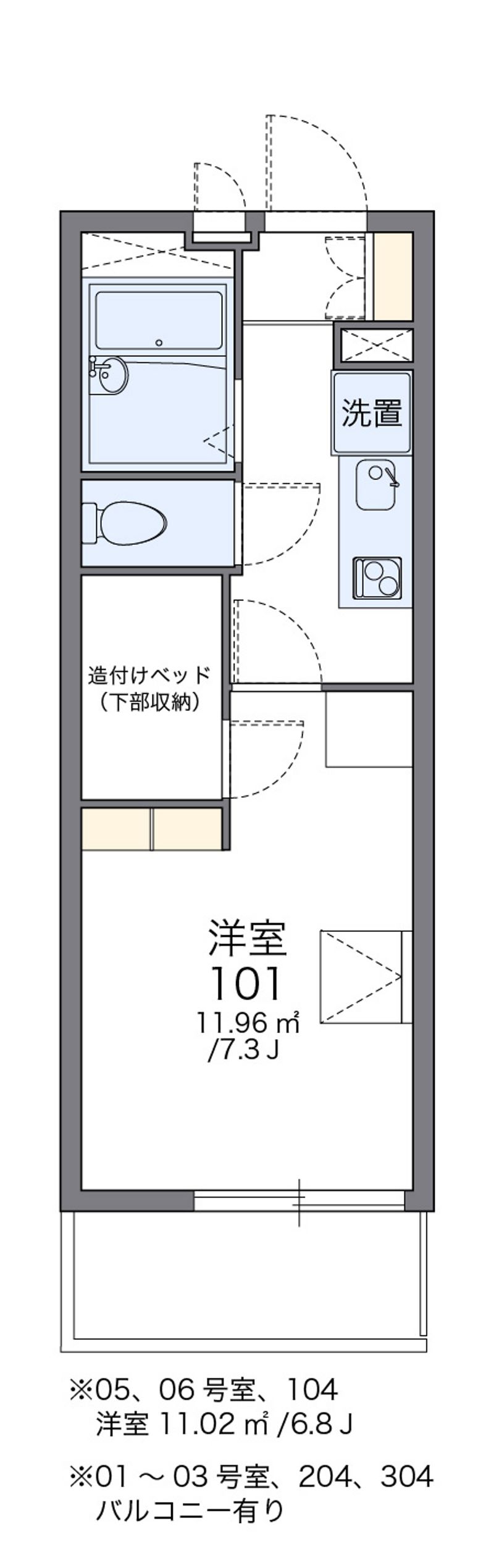 レオパレスププレ 間取図