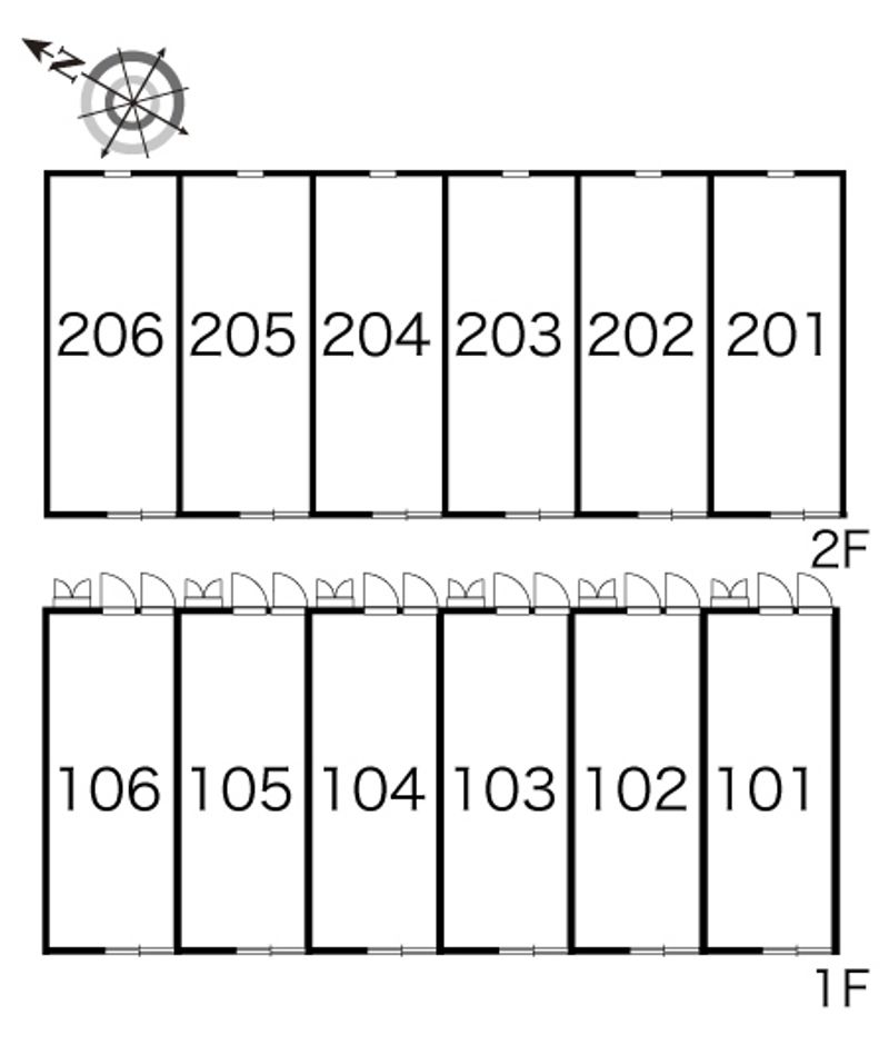 レオパレス道ノ尾Ⅱ 間取配置図