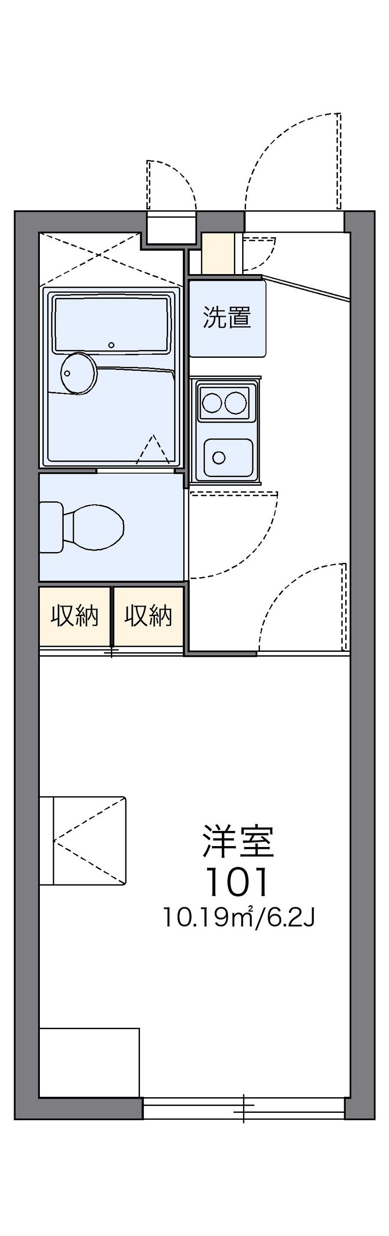 レオパレス天台 間取図