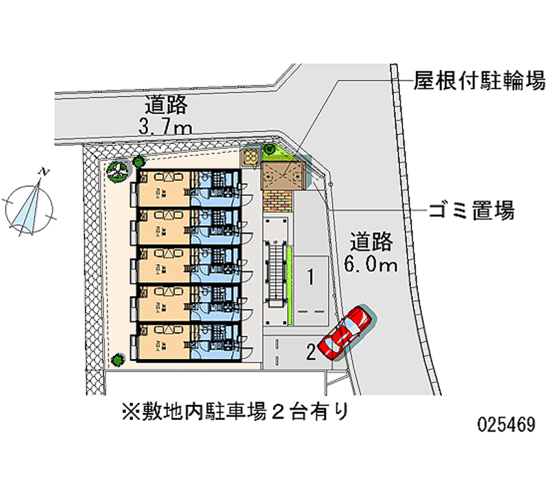 レオパレス西風新都 区画図