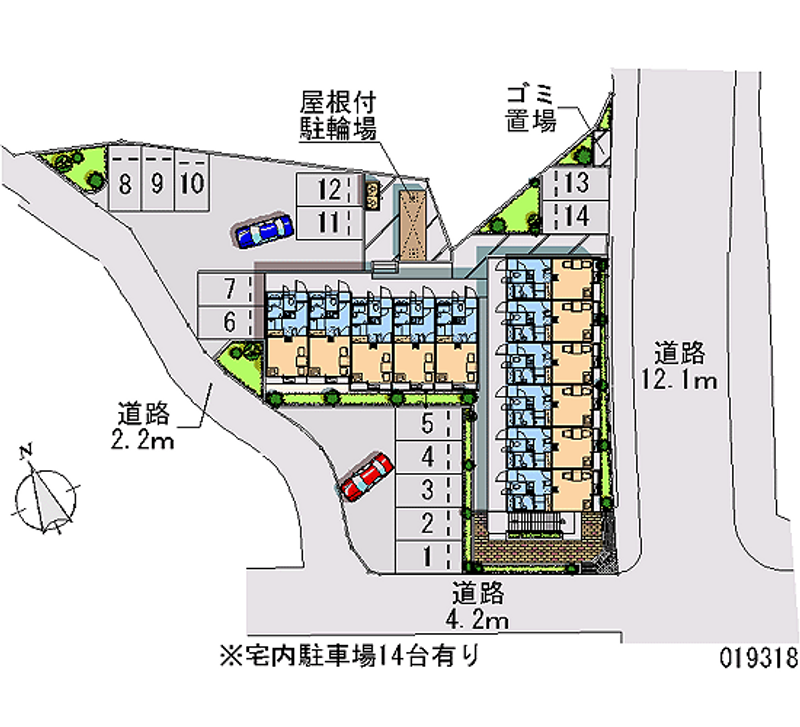 レオパレスひまわりⅠ 月極駐車場