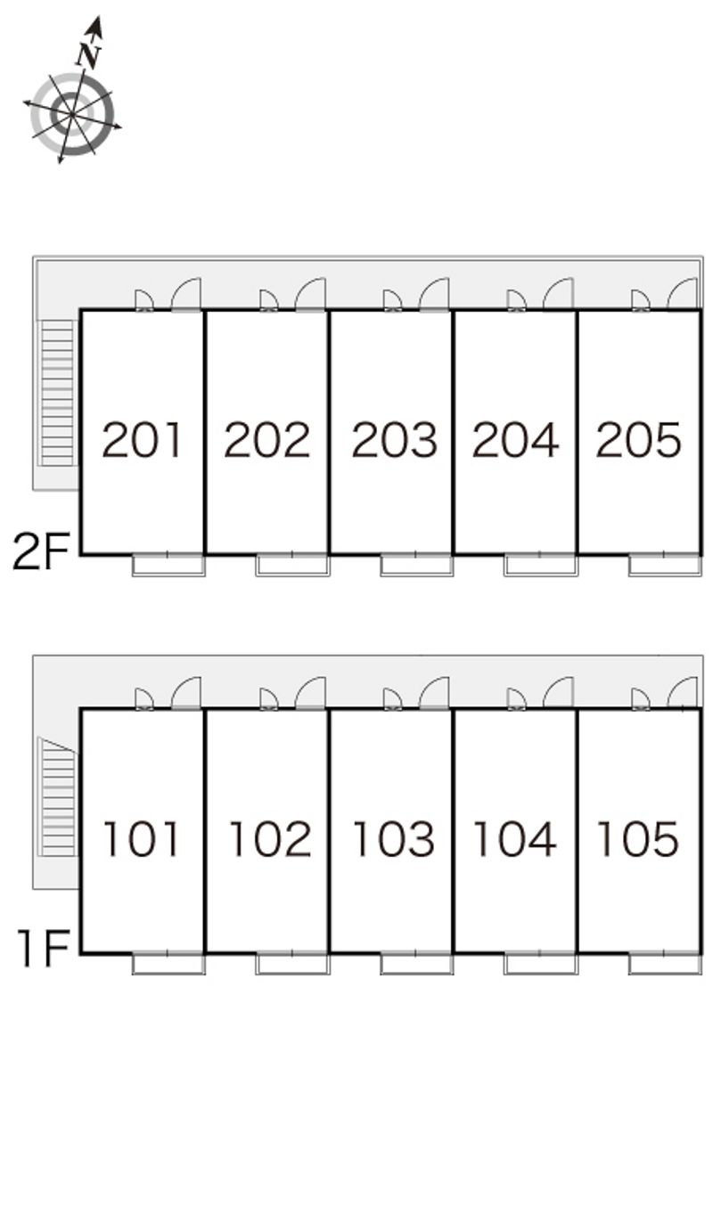 レオパレスゴールデンピラ 間取配置図