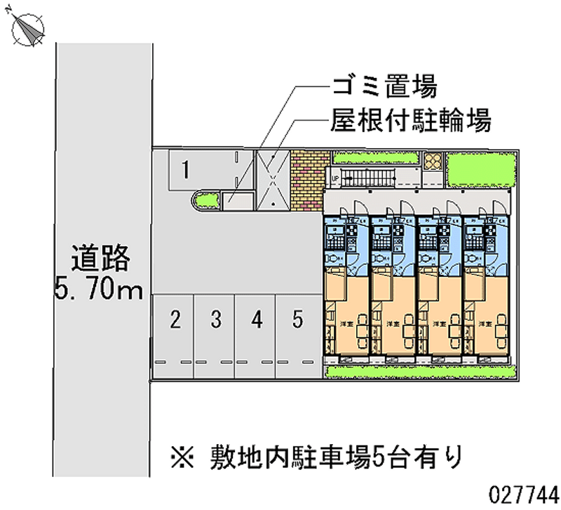 レオパレスソレイユ富木 区画図