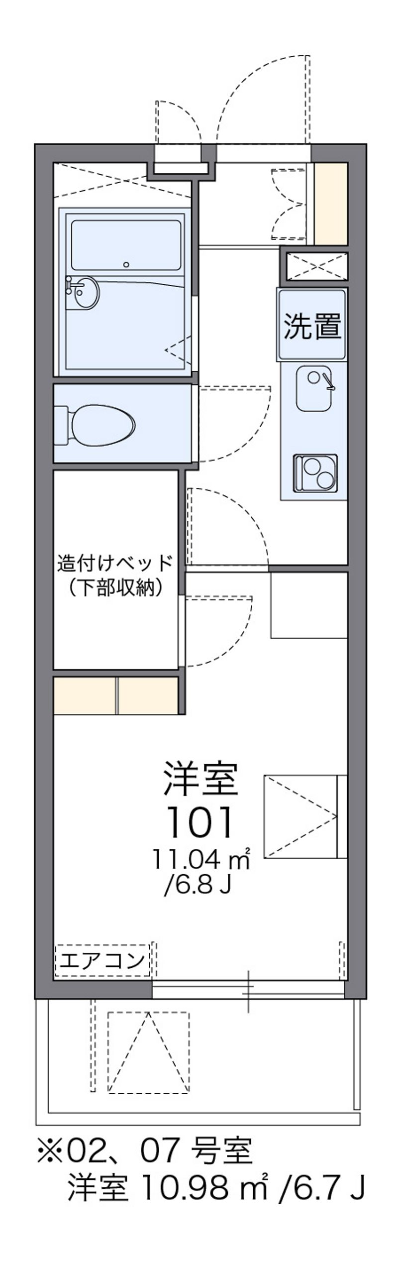 レオパレスグランパ　マロン 間取図