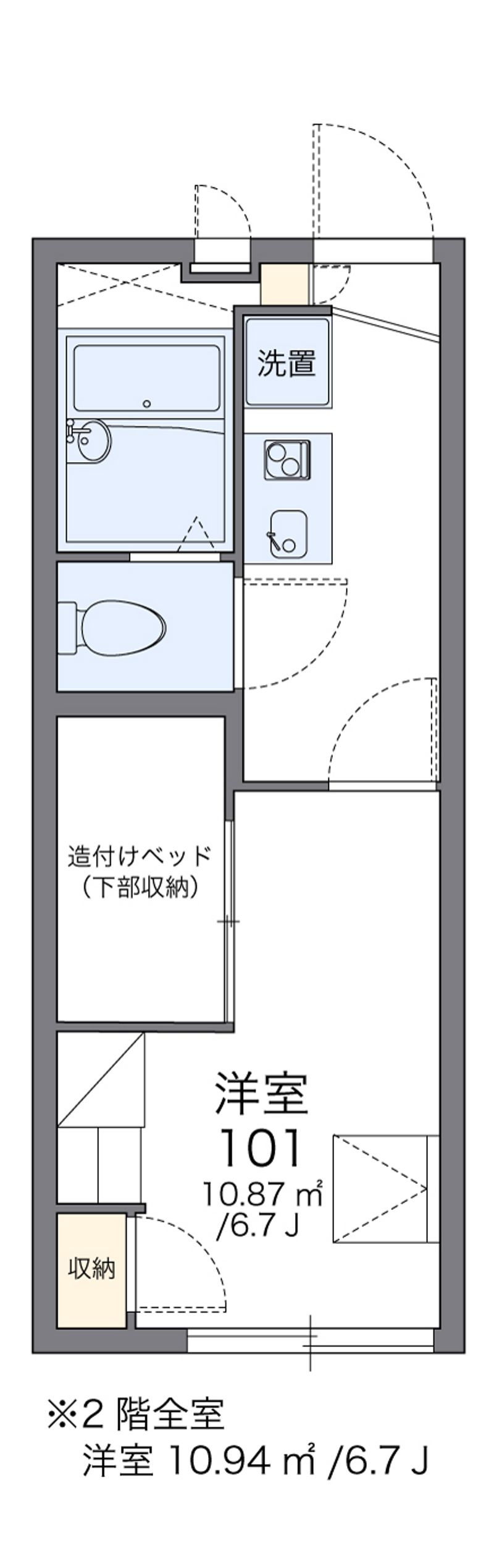 レオパレスヒルサイドハイツ菅田 間取図