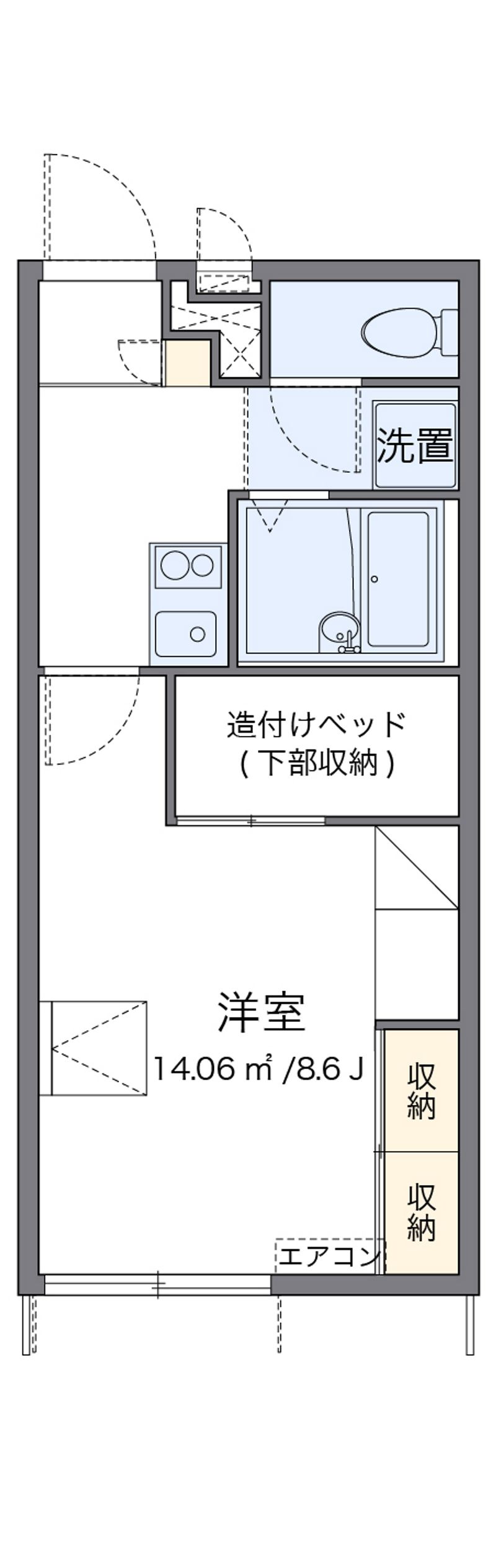 レオパレスアドヴァンテージ 間取図