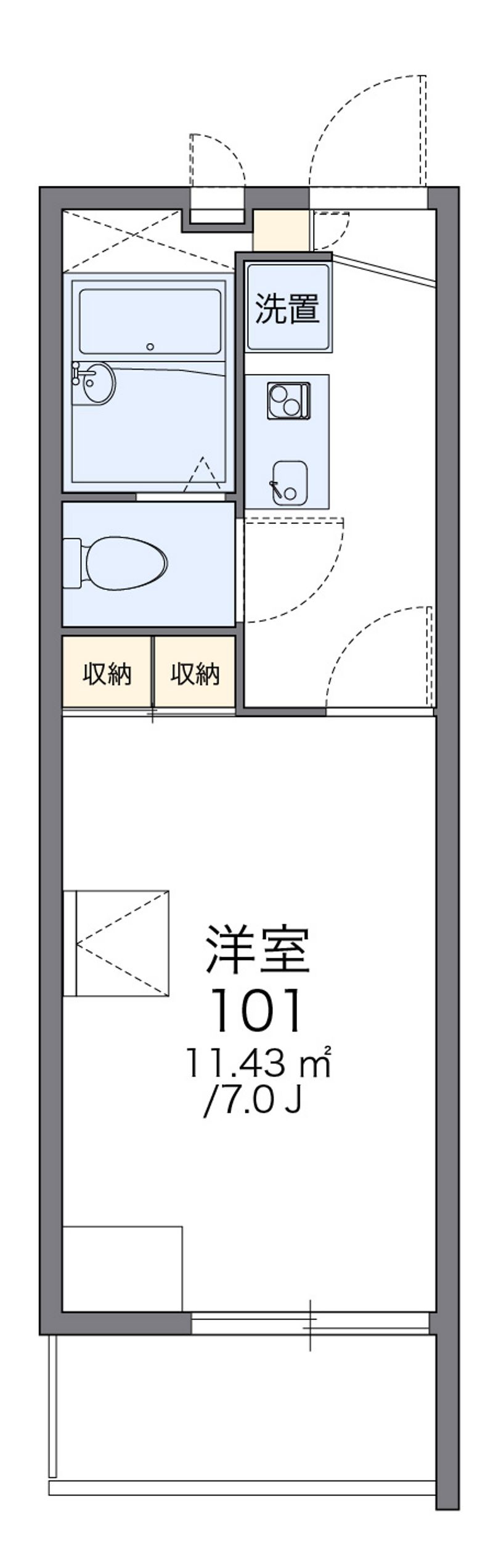 レオパレス１３ＳＴＯＮＥⅠ 間取図