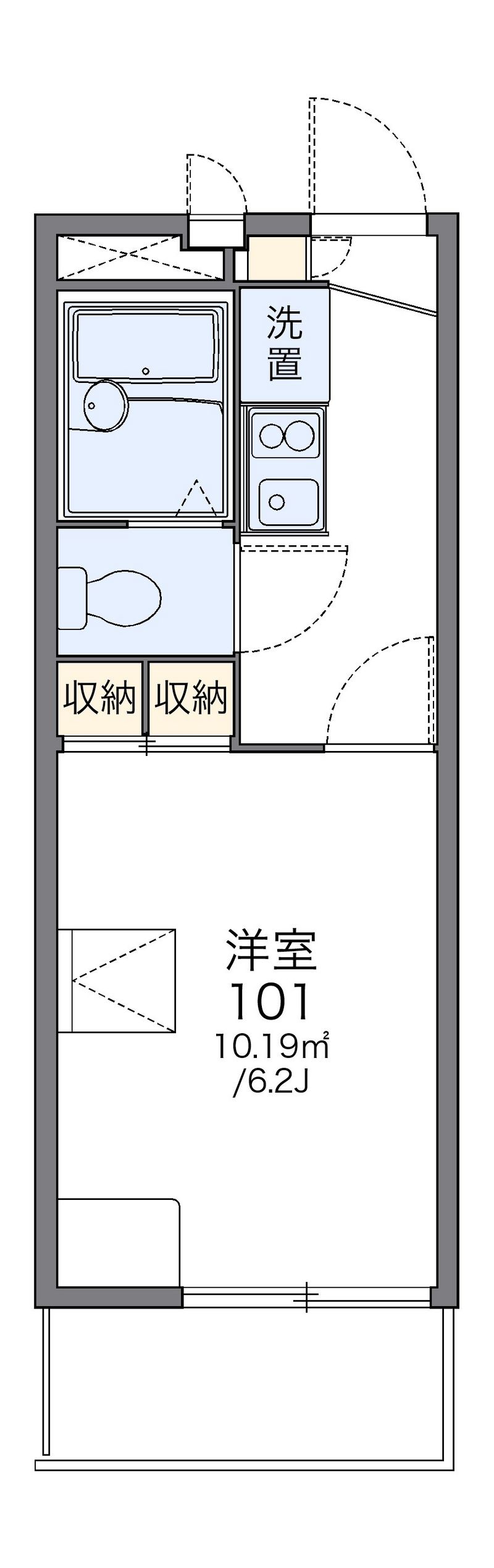 レオパレスＨＡＮＡＷＡ 間取図