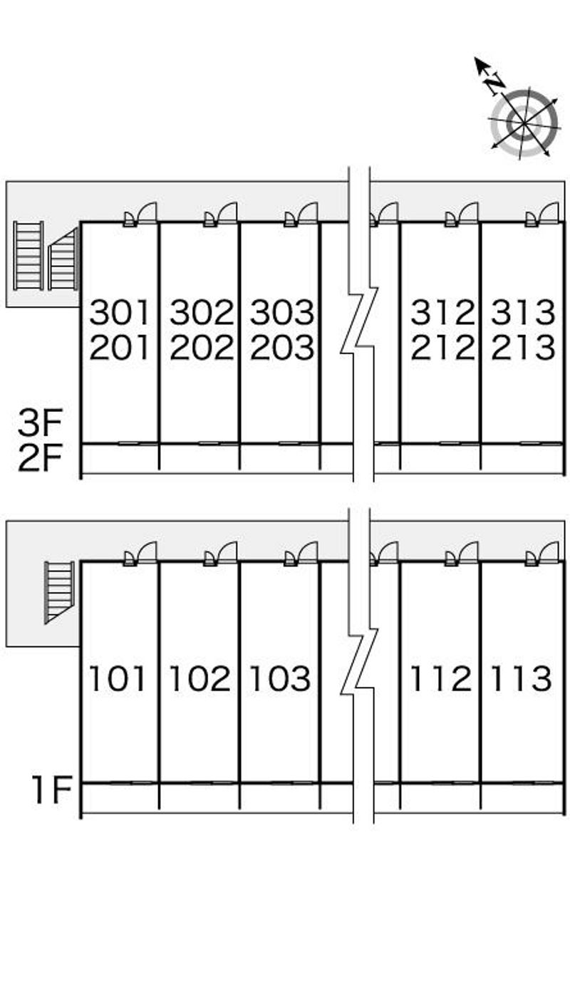 レオパレスオーロラ 間取配置図