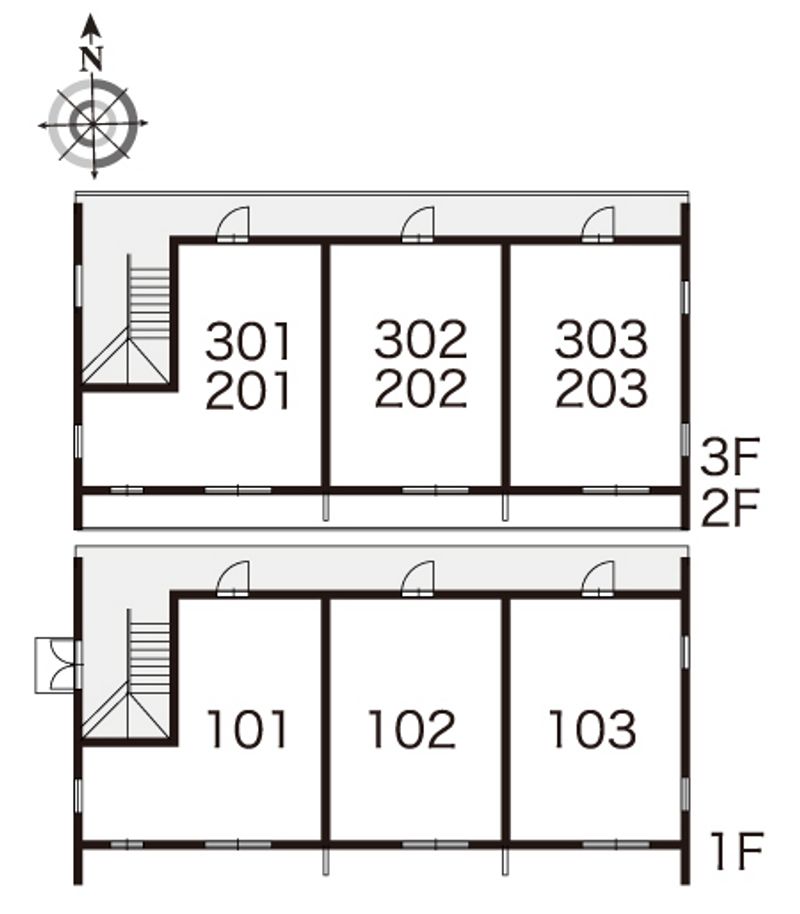 レオパレス中津川 間取り配置図