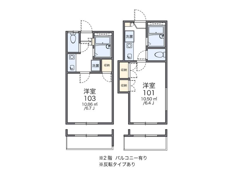 レオパレス祇園町 間取図