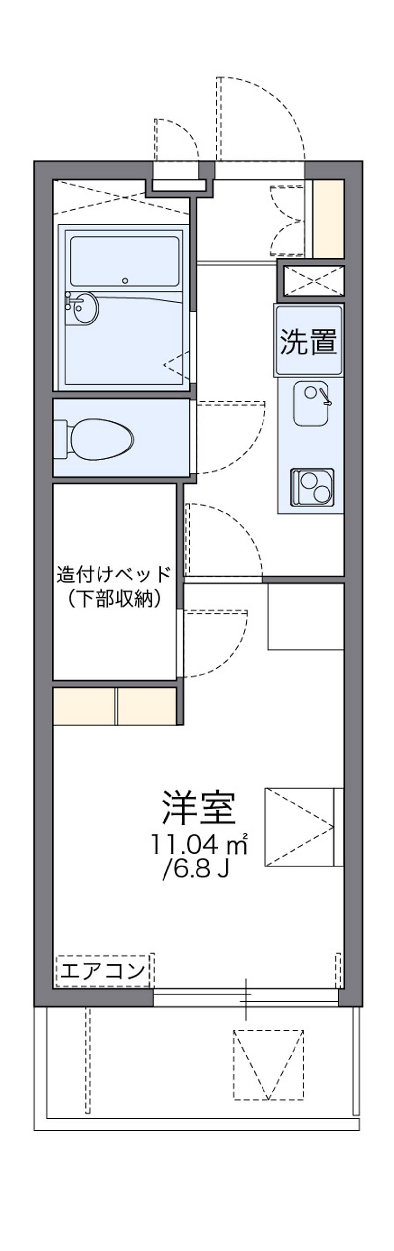 レオパレスサザンクロス海老塚 間取り