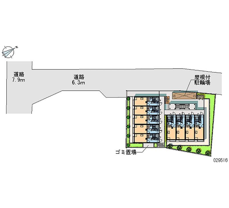 レオパレスＫＡＭＩＳＨＯ 区画図