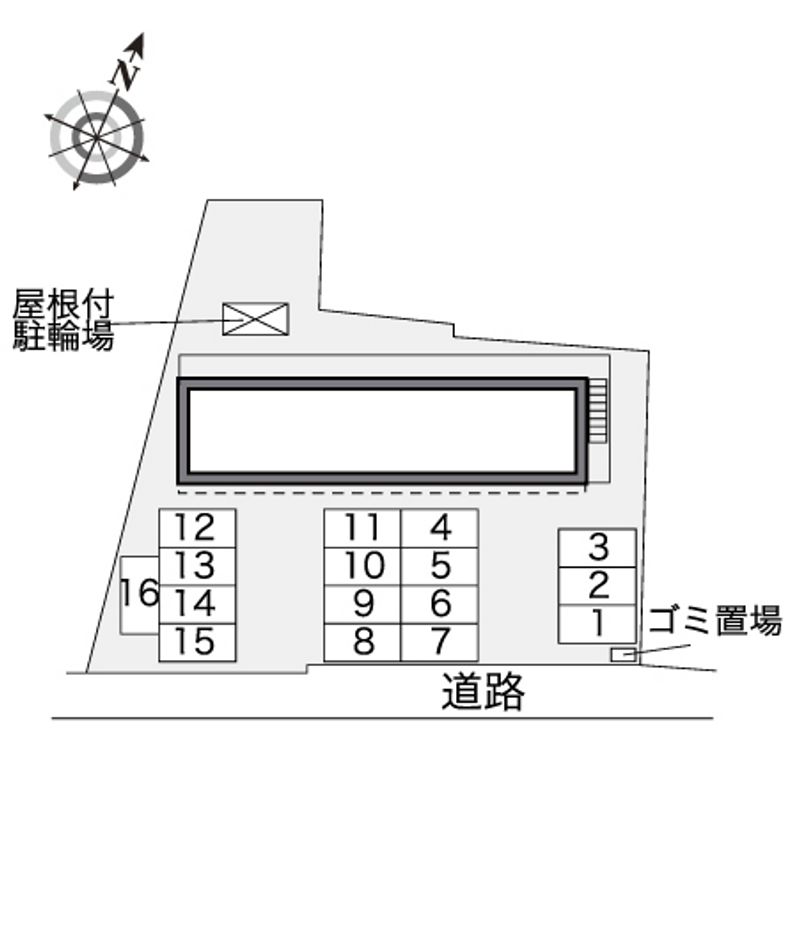 レオパレス南向 配置図
