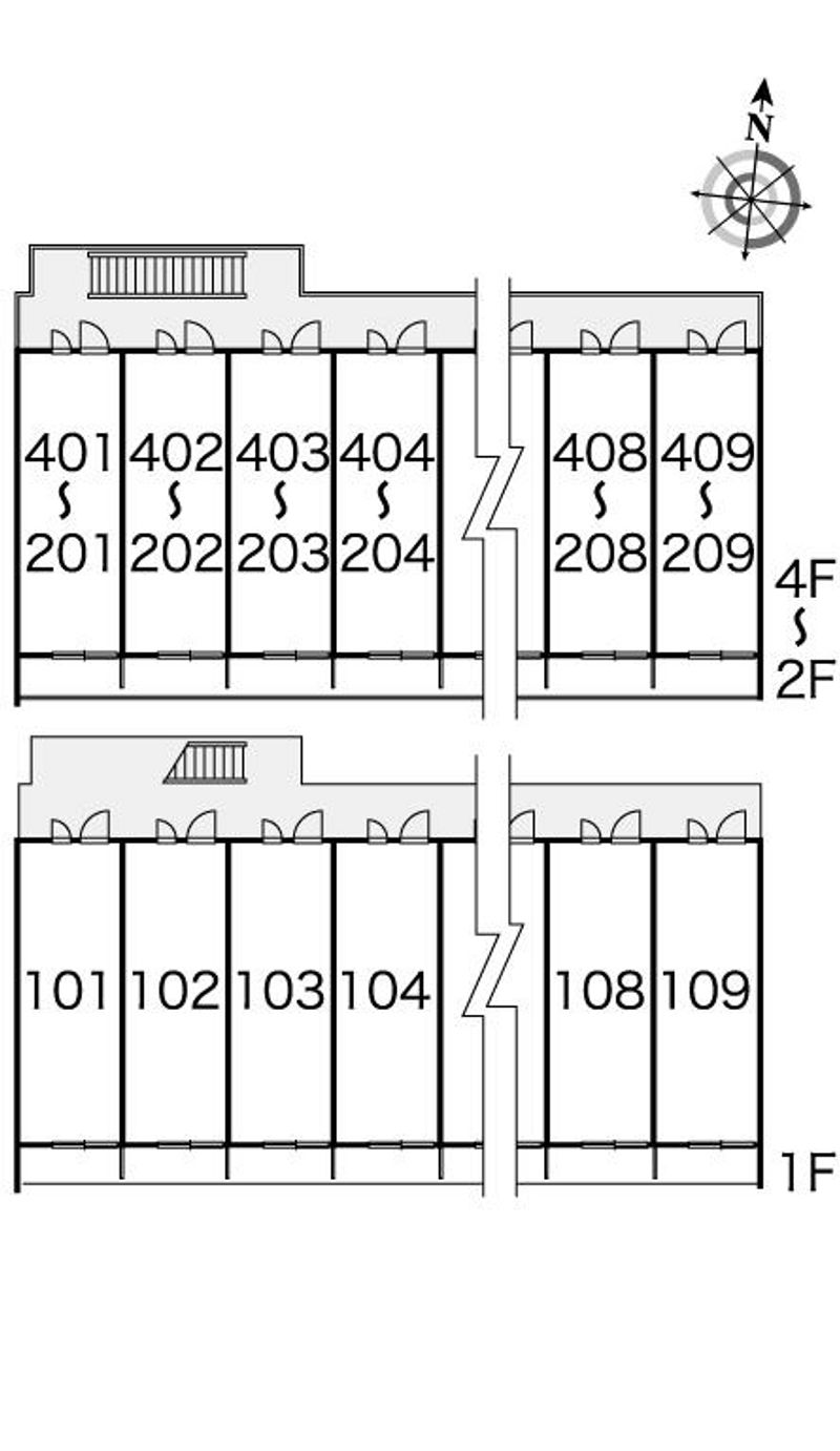 レオパレス夢Ｔｏｗｎ 間取配置図