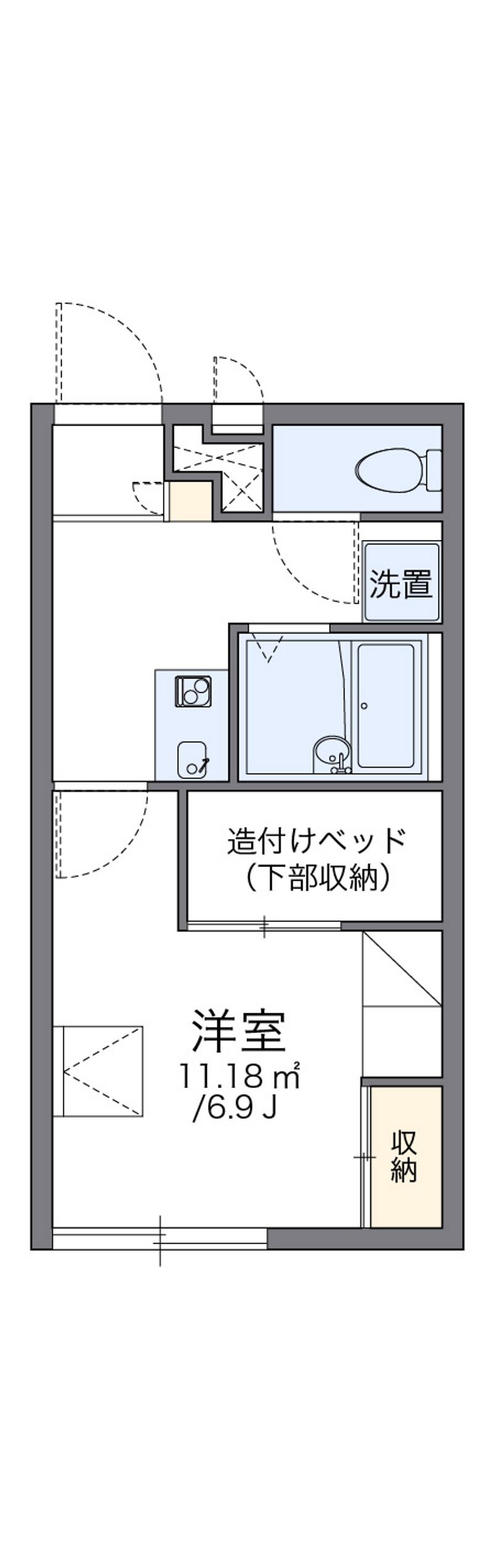 レオパレス木蓮 間取図