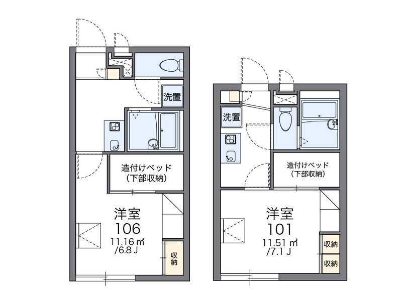 レオパレスペイサージュ 間取図