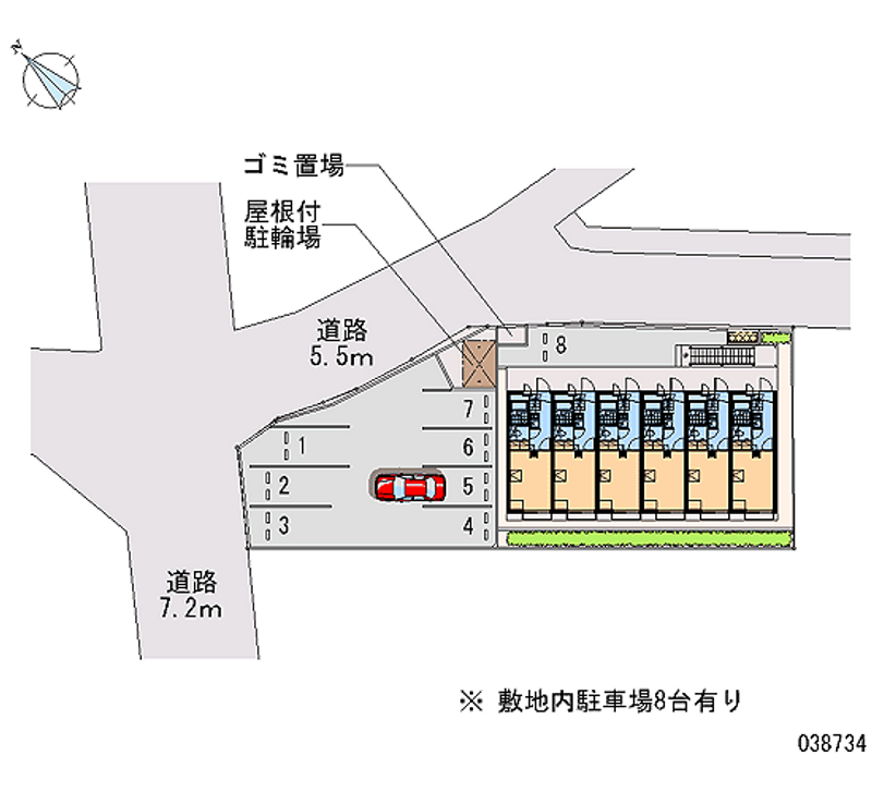 レオパレスリバーサイド播磨 月極駐車場