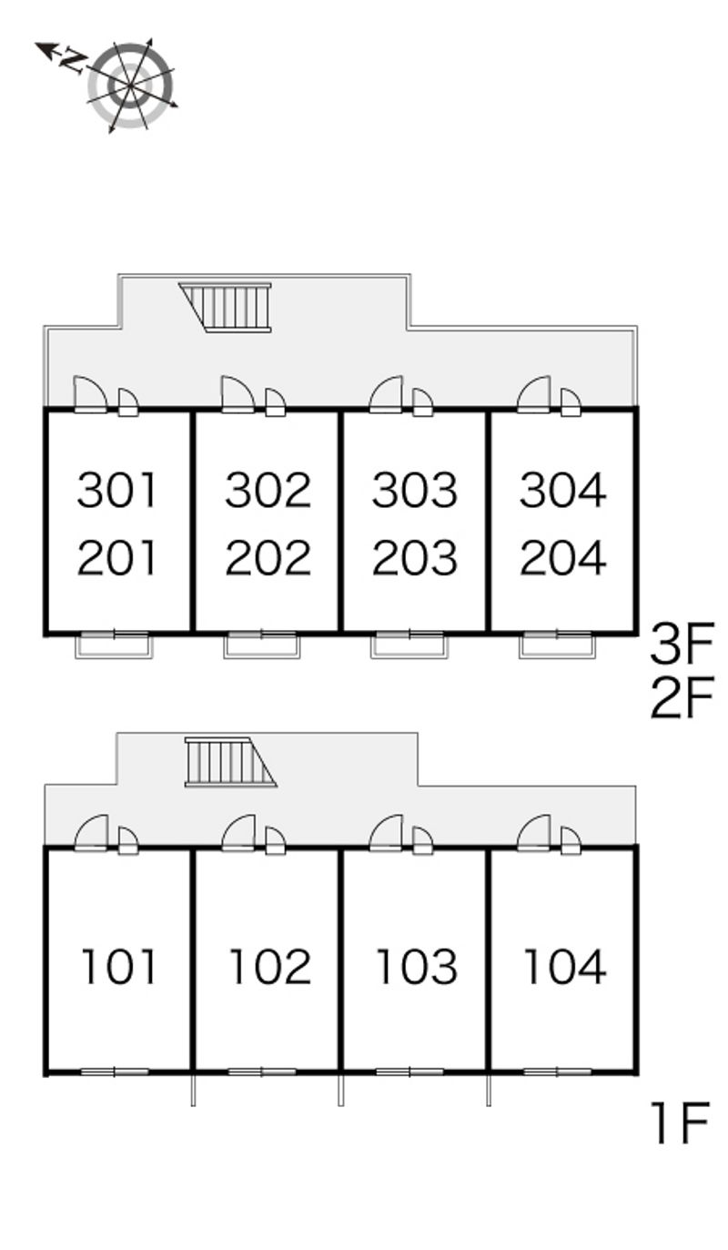 レオパレスパピエ薫風 間取り配置図