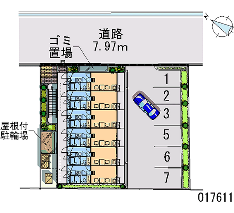 レオパレスレグルス 月極駐車場