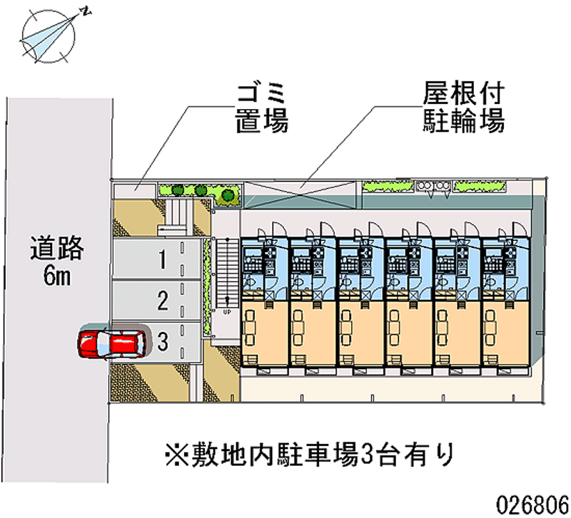 レオパレス若林 月極駐車場