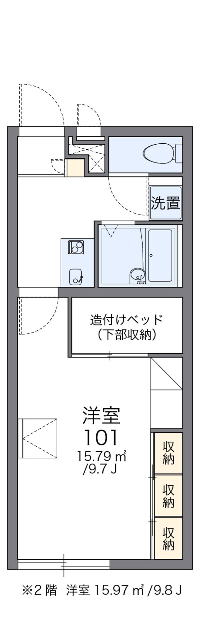 レオパレス一本杉 間取図