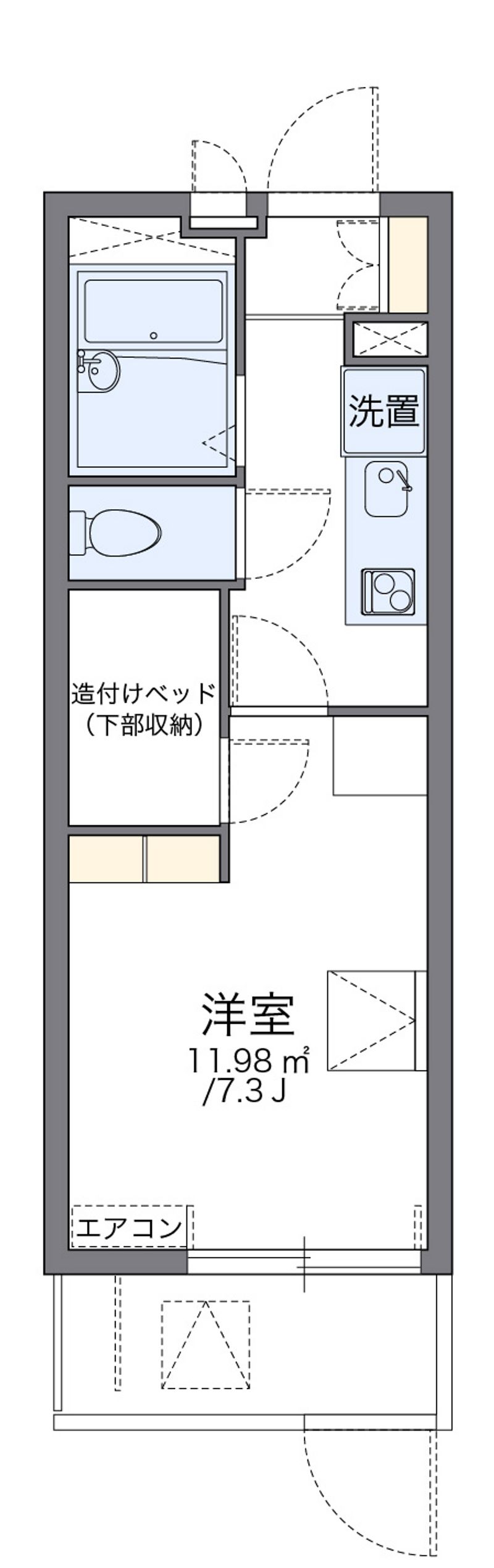 レオパレスイリリア 間取図