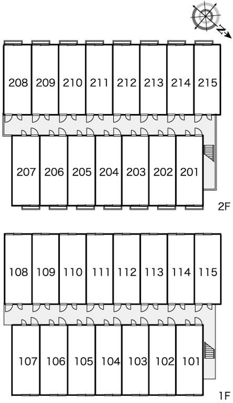 レオパレスパームヒルズＡ 間取配置図